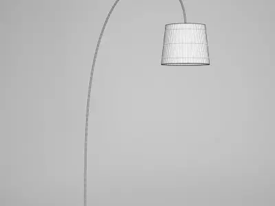 Black Floor Lamp 43 3D model
