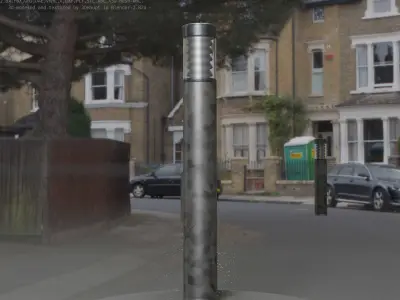 Galvanized Light-Column -16- Street-Light 9 Low-poly 3D model