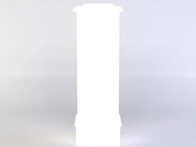 White column Low-poly 3D model