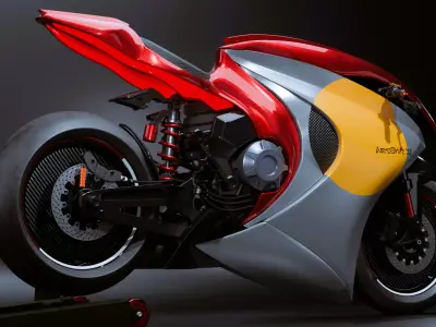 Futuristic Concept Motorcycle 3D model