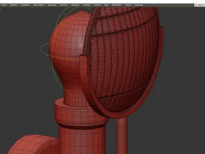 HEADLIGHT SCONCE Low-poly 3D model