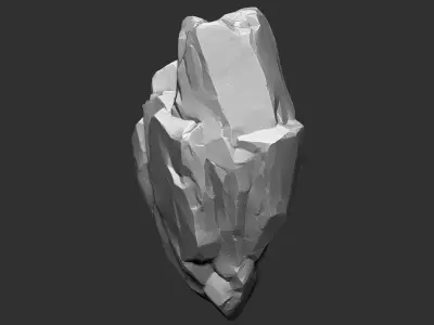 3D Suspended Mountain sculpt Zbrush 3D model