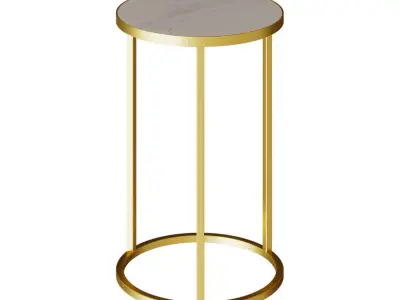 ADDITIONAL TABLE ROUND WHITE 3D model