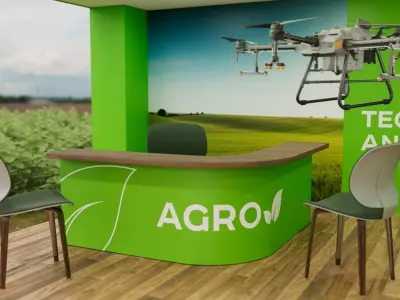Agricultural Exhibition Stand - Maya File V-Ray 3D model