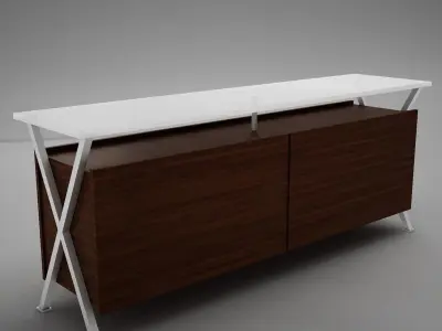 Modern Dining Room Buffet Table 3D model