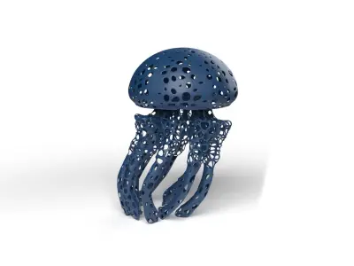 Jellyfish Voronoi Low-poly 3D model