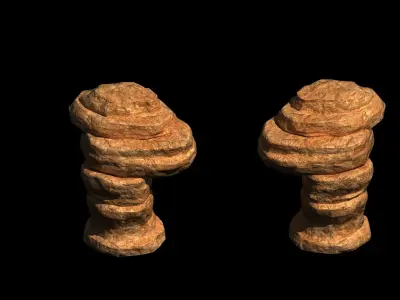 Desert - Mountain - Wind Stone 11 3D model