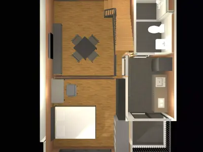 Double space apartment room 25-63 3D model