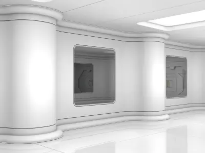 Sci Fi Corridor 3D model 94
