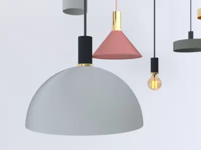 designer pendant lighting 3D model