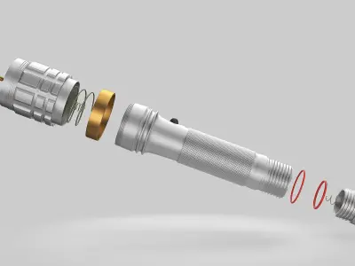 Flash Light 3D model purchase