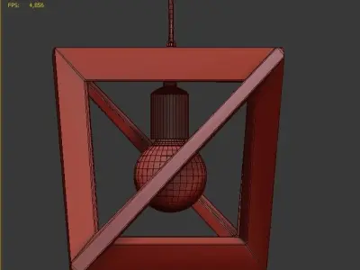 Hanging lamp Wood Triangle by Romatti 3D model