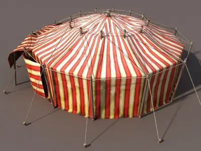 Circus Tent Low-poly 3D model