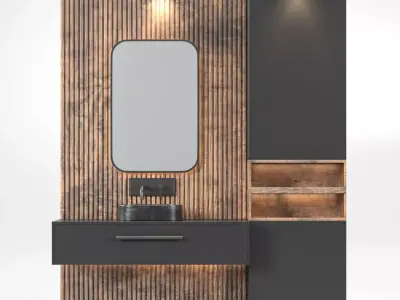 Contemporary bathroom furniture 3D model