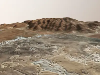 Desert Hills Surface Terrain Landscape Environment PBR 34 Low-poly 3D model