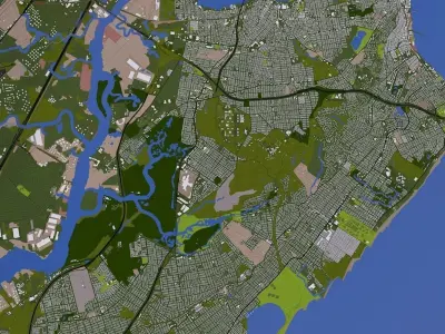 Staten Island NY USA Low-poly 3D model