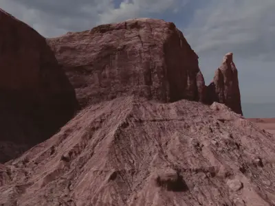 Monument Valley Spearhead Mesa Landscape 3D model