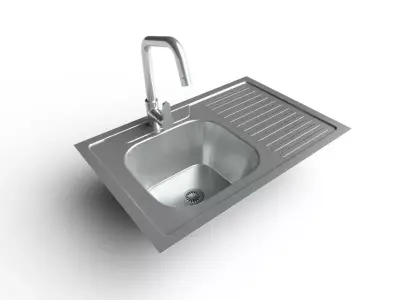 Kitchen Sink02 Low-poly 3D model