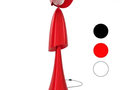 Black Alien Floor Lamp 3D model