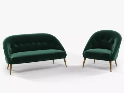 Brabbu Malay armchair and sofa 3D model