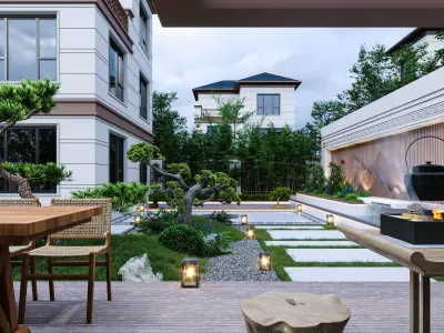 chinese courtyard 3D model