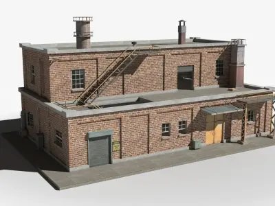 Factory xx15 Low-poly 3D model purchase