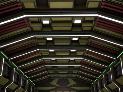 Sci fi interior  3D model