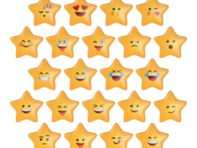 Star - Emoji Low-poly 3D model