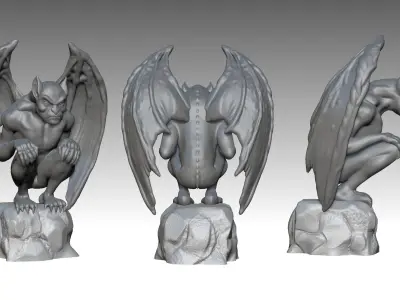 Gargoyle Statue 3D model 3D print model