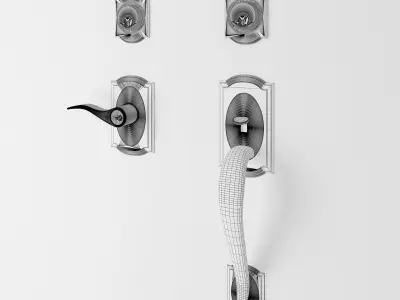 Door Handle in Black 3D model