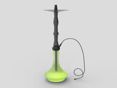 Hookah with light Low-poly 3D model