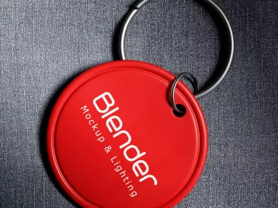 Keyring Mockup With Lighting 3D model
