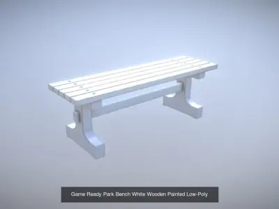 Game Ready Benches wooden bench 3D Model Pack