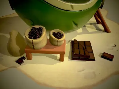 3D Pear house  Low-poly 3D model