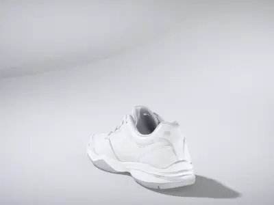 Sporty Tennis Court Shoe with Reinforced Design Low-poly 3D model
