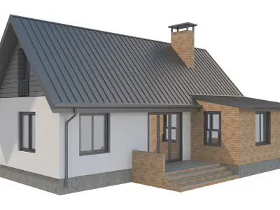 Cottage House 2 Low-poly 3D model