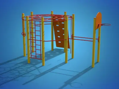 Playground for kids 3D model 2