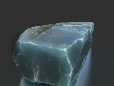 Low poly Ice Block 190302 Low-poly 3D model