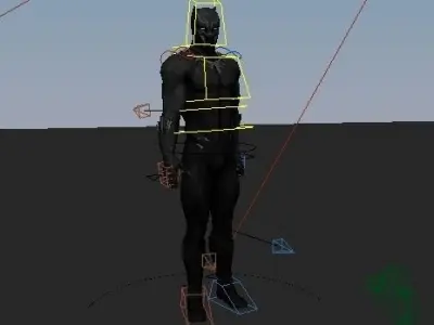 Black Panter Civil War Marvel Rigged Low-poly 3D model