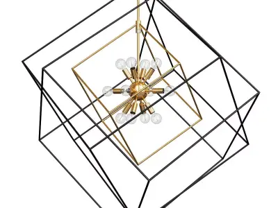 Cubist Pendant 9 Lamp 3D model