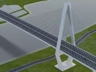 Suspension Bridge 3D model