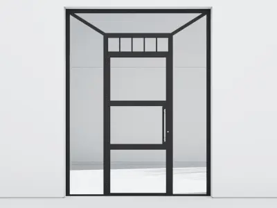 Aluminium door 309 3D model