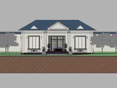 Classic House Revit Model 7 3D model