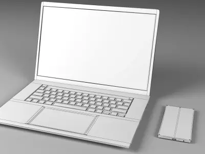 Laptop-Smartphone 3D model