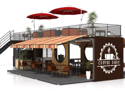 Container Coffee Shop 2 3D model