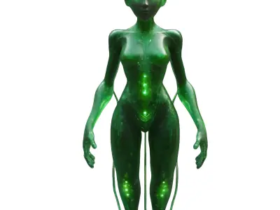 Futuristic Female Android Figurines Collection 3D print model