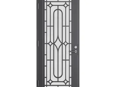 Modern entrance door 12 3D model