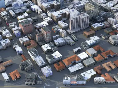 City 94 Low-poly 3D model