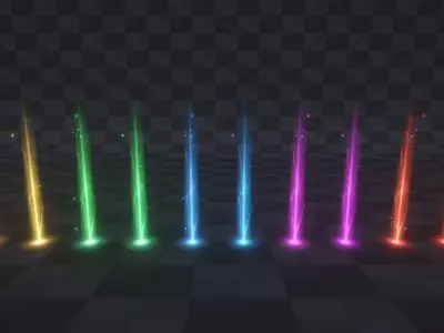 Unity VFX Lighting Effect Low-poly 3D model