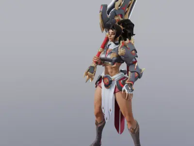 Woman Warrior 3D print model